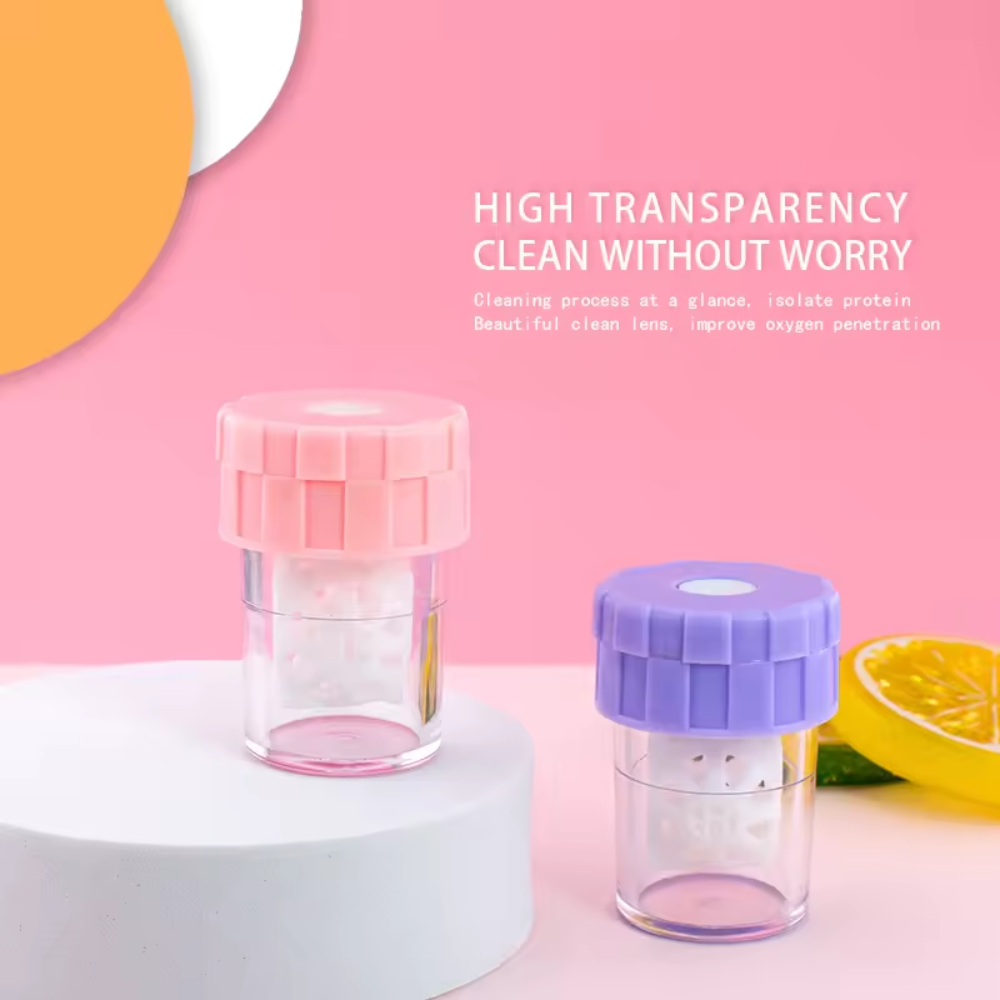 Contact Lens Cleaner Case Manual Rotary Lens