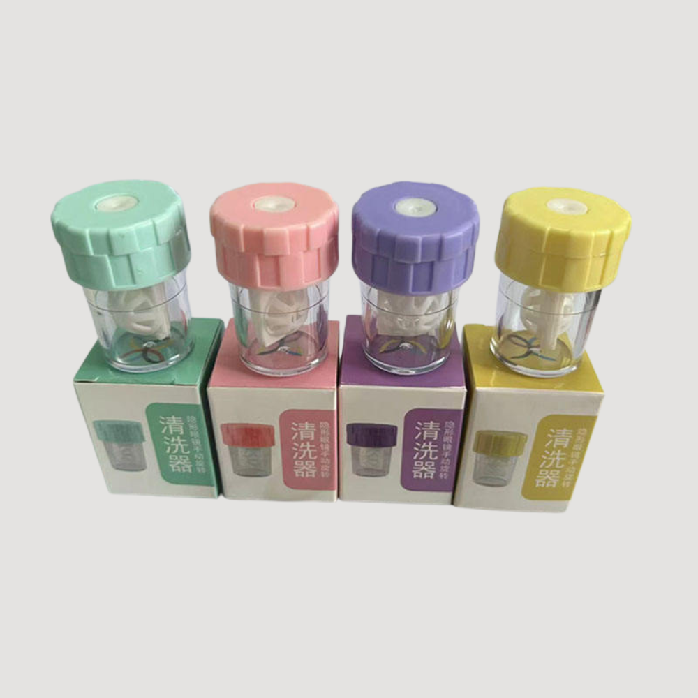 Contact Lens Cleaner Case Manual Rotary Lens