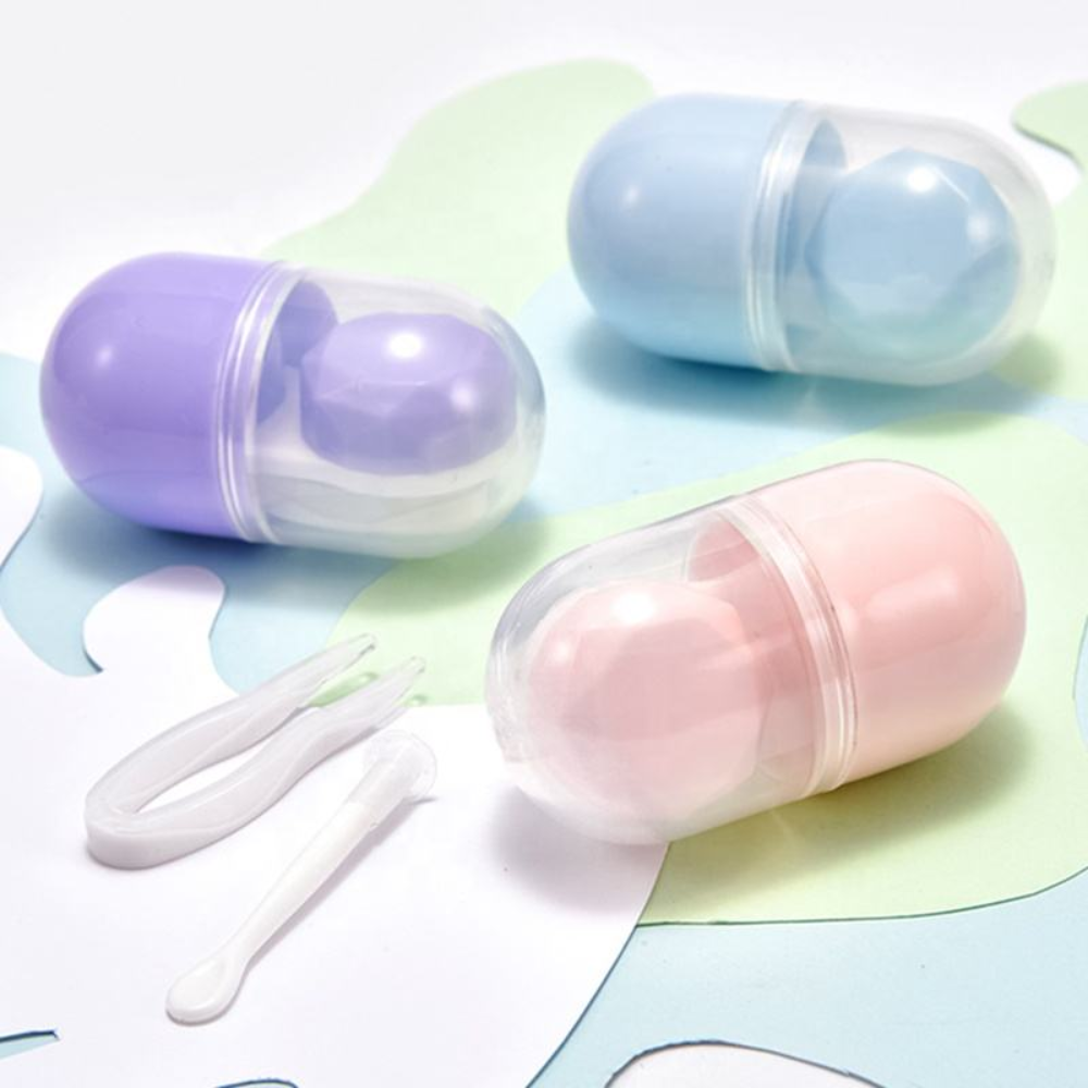 Colorful Capsule Contact Lens Travel Case for Eye Care
