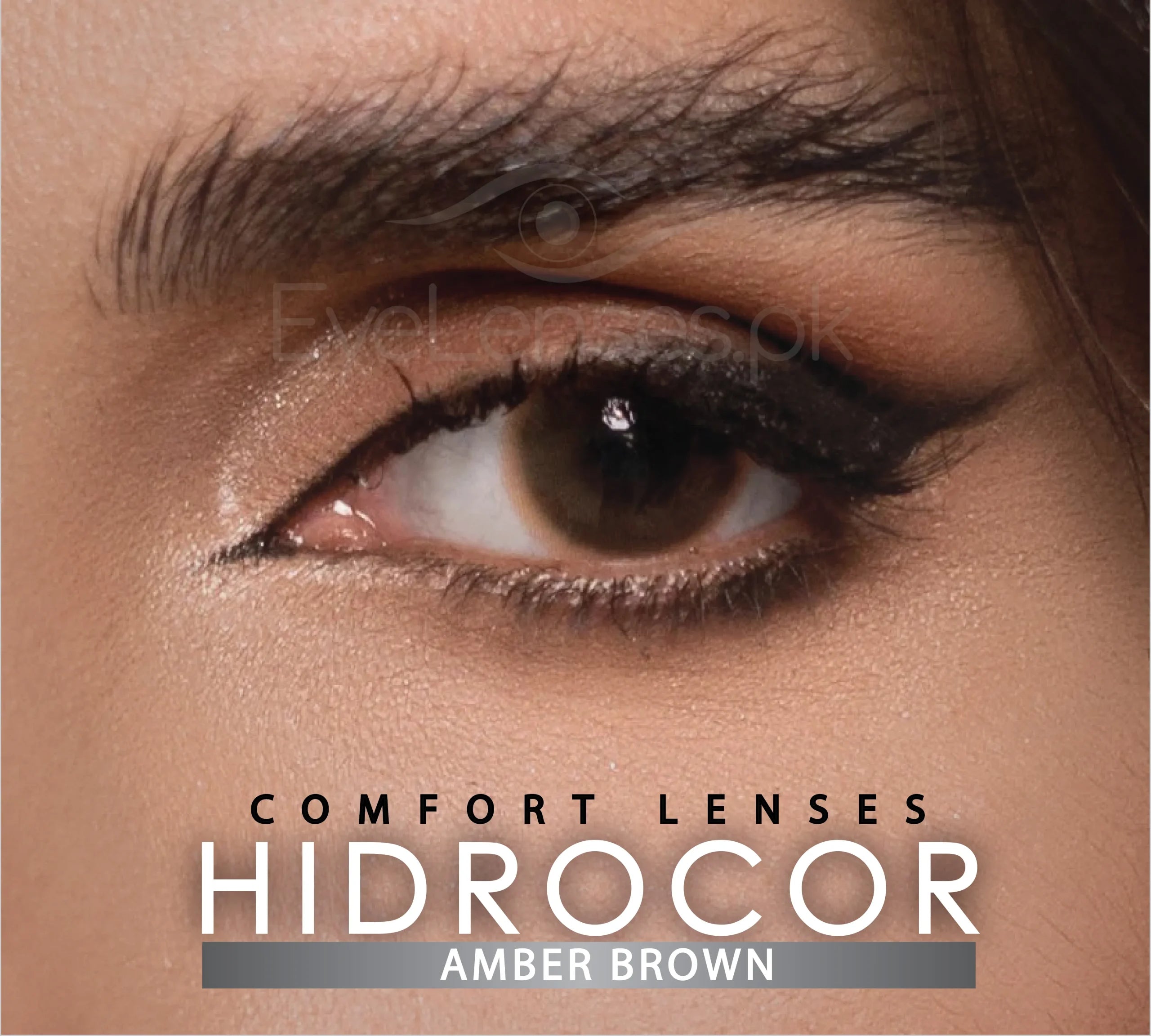 Amber Brown Hidrocor – Comfort Lenses