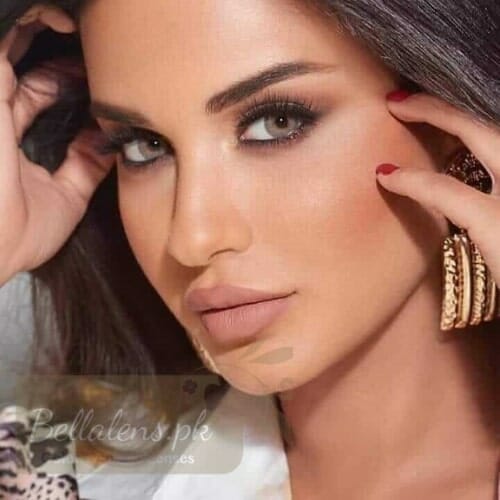 Buy Bella Caramel Gray Contact Lenses in Pakistan - Glow Collection - Bellalens.pk