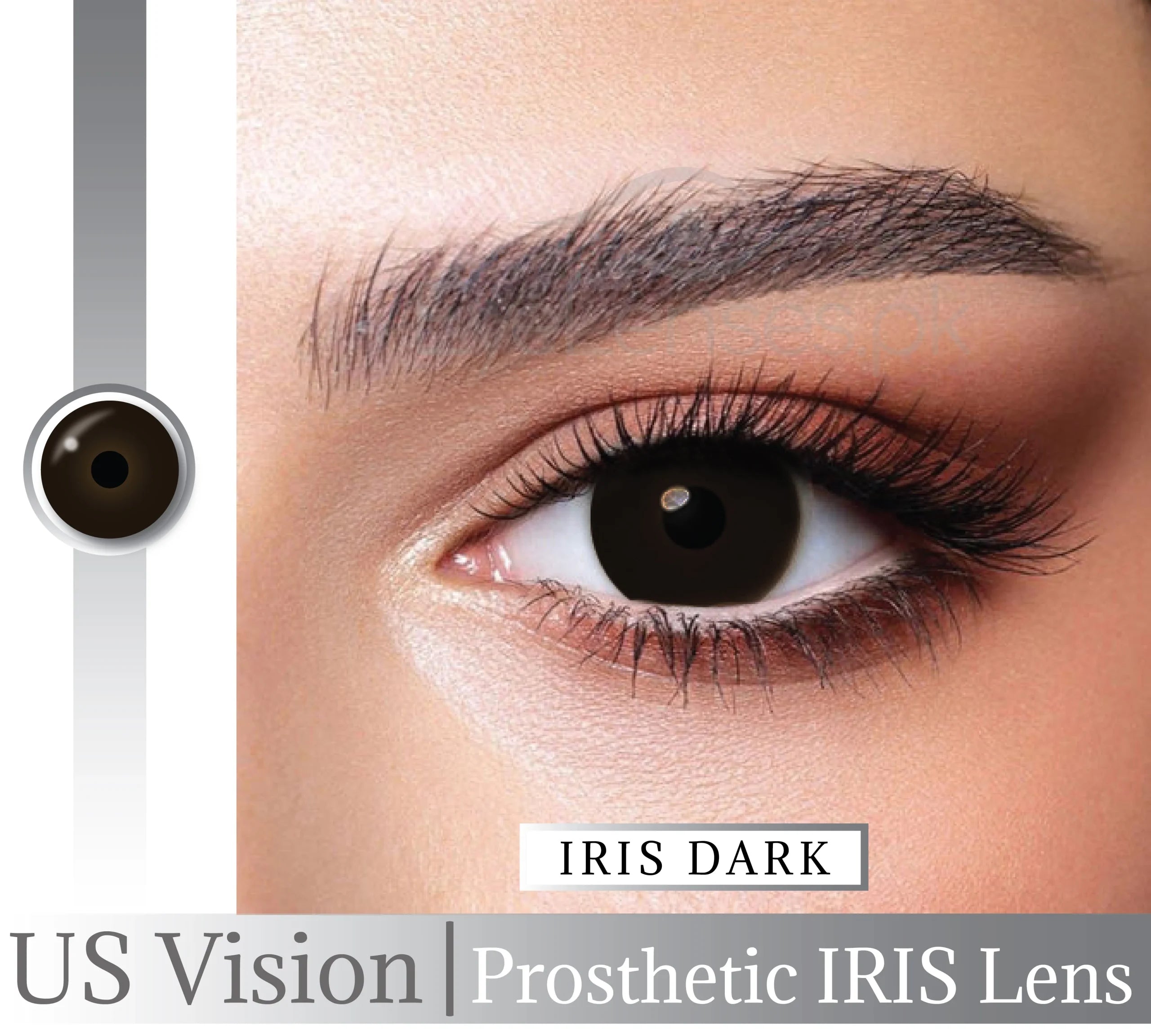 Dark Brown Prosthetic/IRIS Lens Us Vision for Damage eye