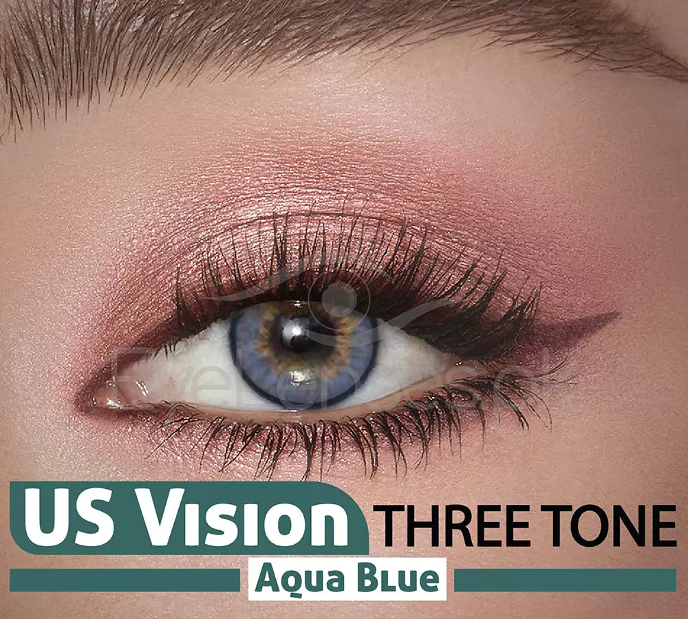 Aqua Blue Three Tone – US Vision Lense
