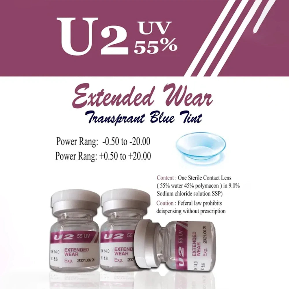 U2 UV 55 Extended Wear Transparent
